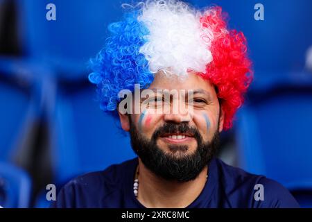 Paris, France, 9 août 2024. Fans lors de la finale de football masculin, Paris 2024 Jeux Olympiques entre la France et l'Espagne au Parc des Princes le 09 août 2024 à Paris, France. Crédit : Pete Dovgan/Speed Media/Alamy Live News Banque D'Images