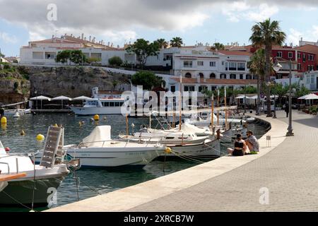 Cales Fonts port à es Castell, Minorque, mer Méditerranée, Îles Baléares, Islas Baleares, Espagne Banque D'Images