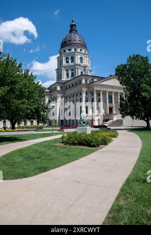 Topeka, Kansas. Capitole d'État. Il est également connu sous le nom de Kansas Statehouse. Banque D'Images