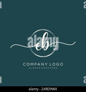 Design du logo EB initial Handwriting Illustration de Vecteur