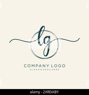 Logo LG initial Handwriting Illustration de Vecteur