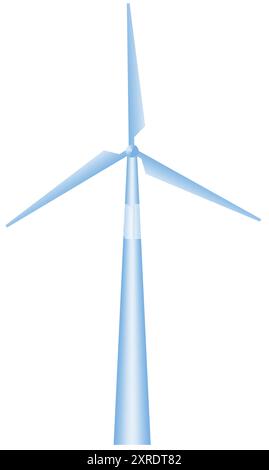 illustration de l'éolienne avec la couleur de lueur bleue Banque D'Images