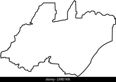 Icône de carte pour la capitale de l'archipel, l'une des régions du Kalimantan qui deviendra la nouvelle capitale de l'Indonésie Illustration de Vecteur