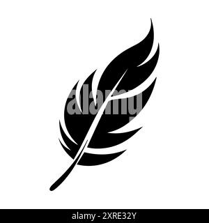 Icône Quill ou symbole de ligne moderne. Dessin au trait vectoriel et conception d'icône avec contour audacieux. Noir et blanc Pixel Perfect symbole minimaliste blanc isolé Illustration de Vecteur