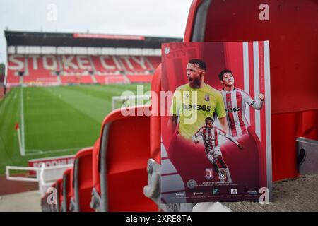 Stoke on Trent, Royaume-Uni. 10 août 2024. Le programme du jour du match pour le Stoke City FC vs Coventry City FC SKY BET EFL Championship match au stade Bet365, Stoke-on-Trent, Angleterre, Royaume-Uni le 10 août 2024 crédit : Every second Media/Alamy Live News Banque D'Images