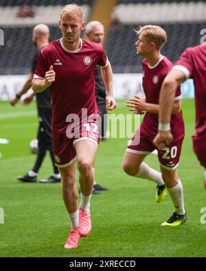 HULL, ROYAUME-UNI. 10 août 2024. Championnat EFL : Hull City AFC v Bristol City. Mark Sykes de Bristol City. Crédit Paul Whitehurst/PBW Media/Alamy Live News Banque D'Images