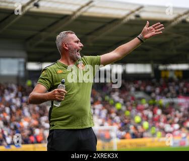 HULL, ROYAUME-UNI. 10 août 2024. Championnat EFL : Hull City AFC v Bristol City. Crédit Paul Whitehurst/PBW Media/Alamy Live News Banque D'Images