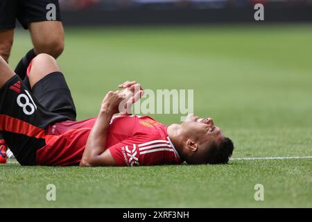 Londres, Royaume-Uni. 10 août 2024. Casemiro (MU) au FA Community Shield match, Manchester City v Manchester United, au stade de Wembley, Londres, Royaume-Uni, le 10 août 2024 crédit : Paul Marriott/Alamy Live News Banque D'Images