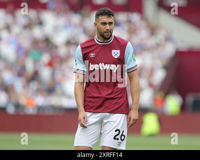 Londres, Royaume-Uni. 10 août 2024. Londres, Angleterre, 10 août 2024 : Maximilian Kilman (26 West Ham United) lors du match de la Betway Cup entre West Ham United et le RC Celta de Vigo au London Stadium à Londres, en Angleterre. (Jay Patel/SPP) crédit : photo de presse sportive SPP. /Alamy Live News Banque D'Images