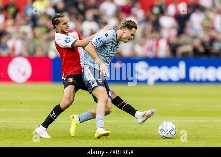 Rotterdam, pays-Bas. 10 août 2024. ROTTERDAM - 10-08-2024, de Kuip. Football néerlandais, eredivisie, saison 2024-2025. Feyenoord - Willem II. crédit : Pro Shots/Alamy Live News Banque D'Images