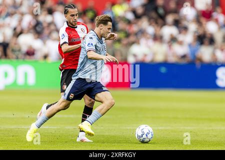 Rotterdam, pays-Bas. 10 août 2024. ROTTERDAM - 10-08-2024, de Kuip. Football néerlandais, eredivisie, saison 2024-2025. Feyenoord - Willem II. crédit : Pro Shots/Alamy Live News Banque D'Images