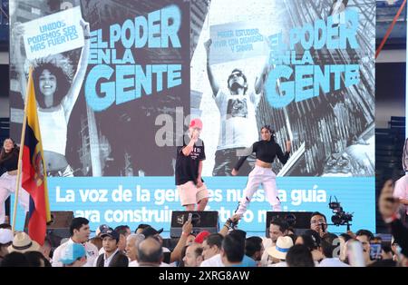 GYE CONVENTION RC Guayaquil, samedi 10 août 2024 dans le colisée fermé Voltaire Paladines Polo, le militantisme du mouvement Révolution citoyenne RC5, a tenu sa convention nationale, où ils ont officiellement annoncé leur binôme pour les prochaines élections photos CÃ sar Munoz API Guayaquil Guayaquil Guayas Ecuador POL GYE CONVENCIONRC c3474fbec5d5345866bfaafbf75ae82d Copyright : xCÃ sarxMunozx Banque D'Images