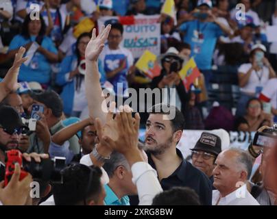 GYE CONVENTION RC Guayaquil, samedi 10 août 2024 dans le colisée fermé Voltaire Paladines Polo, le militantisme du mouvement Révolution citoyenne RC5, a tenu sa convention nationale, où ils ont officiellement annoncé leur binôme pour les prochaines élections photos CÃ sar Munoz API Guayaquil Guayaquil Guayas Ecuador POL GYE CONVENCIONRC 333eb637d5b878b08c728b63b8b40f7f Copyright : xCÃ sarxMunozx Banque D'Images