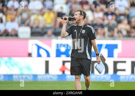 10.08.2024, Raiffeisen Arena Linz, AUT, Admiral Bundesliga, LASK Linz vs SCR Altach, im Bild Stadionsprecher Patrick Gruenzweil .// Admiral Bundesliga match entre LASK Linz et SCR Altach à Linz, Autriche le 2024/08/10. - 20240810 PD13804 Banque D'Images