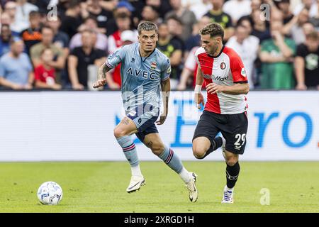 Rotterdam, pays-Bas. 10 août 2024. ROTTERDAM - 10-08-2024, de Kuip. Football néerlandais, eredivisie, saison 2024-2025. Feyenoord - Willem II. crédit : Pro Shots/Alamy Live News Banque D'Images