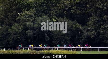 Coureurs lors du Dubai Duty Free Shergar Cup Mile à l'hippodrome d'Ascot. Date de la photo : samedi 10 août 2024. Banque D'Images