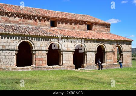 Tiermes, ermitage Santa Maria de Tiermes (roman, XIIe siècle). Montejo de Tiermes municipalité, Soria, Castilla y Leon, Espagne. Banque D'Images