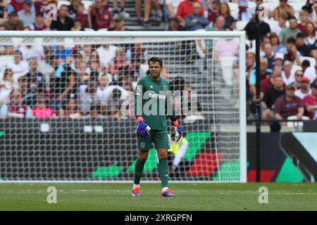London Stadium, Londres, Royaume-Uni. 10 août 2024. Pré-saison Football Friendly, West Ham United contre Celta Vigo ; gardien Lukasz Fabianski de West Ham United crédit : action plus Sports/Alamy Live News Banque D'Images