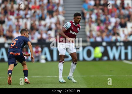 London Stadium, Londres, Royaume-Uni. 10 août 2024. Pré-saison Football Friendly, West Ham United contre Celta Vigo ; crédit : action plus Sports/Alamy Live News Banque D'Images