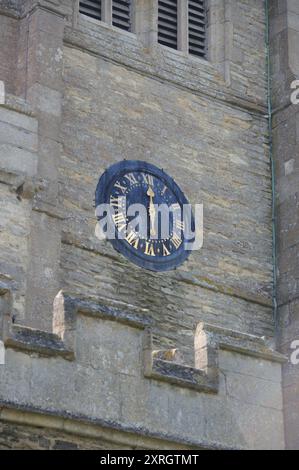 Horloge à une main sur All Saints Church, Ellington, Cambridgeshire Banque D'Images