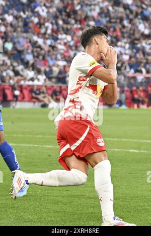 Salzbourg, Autriche. 10 août 2024. SALZBOURG, AUTRICHE - 10 AOÛT : Nicolas Capaldo de Salzbourg lors du match de l'Admiral Bundesliga entre le FC Red Bull Salzbourg et le FC Blau-Weiss Linz au Red Bull Arena le 10 août 2024 à Salzbourg, Autriche. 240810 SEPA 26 006 - 20240810 PD19274 crédit : APA-PictureDesk/Alamy Live News Banque D'Images