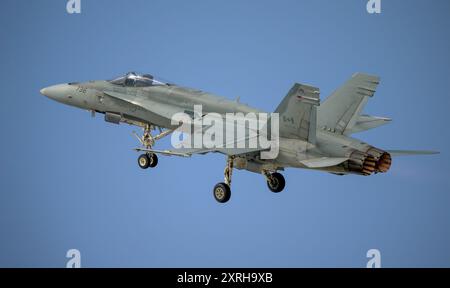 CF-188A Hornet de l'Aviation royale du Canada, exposition volante au Royal International Air Tattoo Banque D'Images