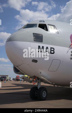 Qatar, transport Squadron, C17A Globemaster III sur l'exposition statique au Royal International Air Tattoo Banque D'Images