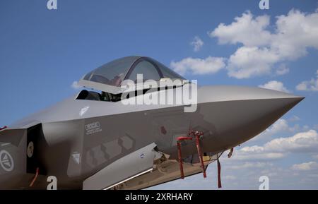 F-35A Lightning II de la Royal Norwegian Air Force de 332 Skvadron en exposition statique au Royal International Air Tattoo Banque D'Images