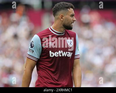 Londres, Royaume-Uni. 10 août 2024. Londres, Angleterre, 10 août 2024 : Maximilian Kilman (26 West Ham United) lors du match de la Betway Cup entre West Ham United et le RC Celta de Vigo au London Stadium à Londres, en Angleterre. (Jay Patel/SPP) crédit : photo de presse sportive SPP. /Alamy Live News Banque D'Images