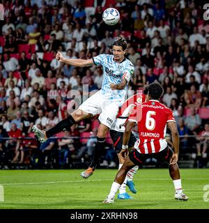 EINDHOVEN, pays-Bas. 10 août 2024. SPO, Philips Stadium, Dutch eredivisie, saison 2024/2025, pendant le match PSV - RKC, joueur RKC Oskar Zawada crédit : Pro Shots/Alamy Live News Banque D'Images