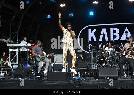 Londres, Royaume-Uni. 10 août 2024. LONDRES, ANGLETERRE - 10 AOÛT : Kabaka Pyramid se produisant au South Facing Festival, Crystal Palace Bowl le 10 août 2024 à Crystal Palace, Angleterre. CAP/Mar © Mar/Capital Pictures crédit : Capital Pictures/Alamy Live News Banque D'Images