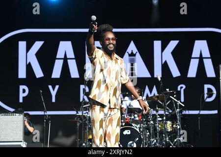 Londres, Royaume-Uni. 10 août 2024. LONDRES, ANGLETERRE - 10 AOÛT : Kabaka Pyramid se produisant au South Facing Festival, Crystal Palace Bowl le 10 août 2024 à Crystal Palace, Angleterre. CAP/Mar © Mar/Capital Pictures crédit : Capital Pictures/Alamy Live News Banque D'Images