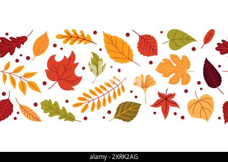 Modèle transparent avec les feuilles d'automne Illustration de Vecteur