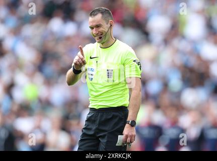 Londres, Royaume-Uni. 10 août 2024. Arbitre Jarred Gillett lors du match du FA Community Shield au stade de Wembley, Londres. Le crédit photo devrait se lire : Paul Terry/Sportimage crédit : Sportimage Ltd/Alamy Live News Banque D'Images