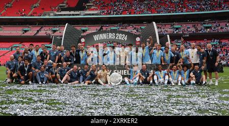 Londres, Royaume-Uni. 10 août 2024. LONDRES, ANGLETERRE - 10 AOÛT : pendant le FA Community Shield entre Manchester City et Manchester United au stade de Wembley le 10 août 2024 à Londres, Angleterre. Crédit : action Foto Sport/Alamy Live News Banque D'Images