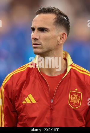 Munich, Allemagne, 9 juillet 2024. Fabian Ruiz, d'Espagne, se présente pendant la phase de départ avant le match de demi-finale des Championnats d'Europe de l'UEFA à l'Allianz Arena, Munich. Le crédit photo devrait se lire : Jonathan Moscrop / Sportimage Banque D'Images