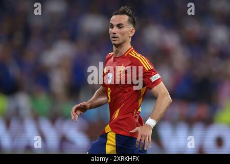 Munich, Allemagne, 9 juillet 2024. Fabian Ruiz d'Espagne lors de la demi-finale des Championnats d'Europe de l'UEFA à l'Allianz Arena, Munich. Le crédit photo devrait se lire : Jonathan Moscrop / Sportimage Banque D'Images