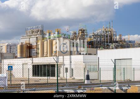 Installation industrielle de hychem, une entreprise de chimie durable spécialisée dans la production d’hydrogène Banque D'Images