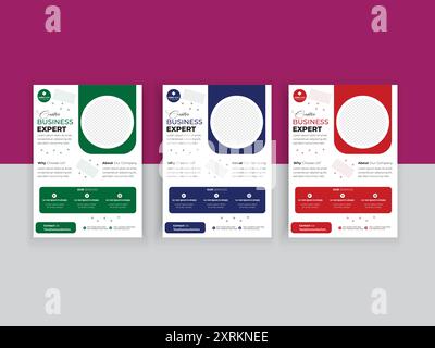 Dépliant de conférence de technologie d'entreprise moderne et conception de modèle de bannière d'invitation pour webinaire, dépliant marketing Illustration de Vecteur