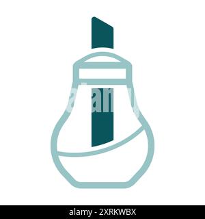 Icône vectorielle du flacon de secouage de la cuve à sucre. Appareil de cuisine. Symbole graphique pour la conception de site Web de cuisson, logo, application, interface utilisateur Illustration de Vecteur