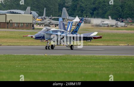 Exposition de l'équipe de démonstration CF-18 de l'ARC au Royal International Air Tattoo Banque D'Images