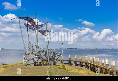 Monument pour le ravageur des inondations de 1916 à Marken, pays-Bas Banque D'Images