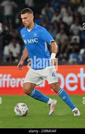 Naples, Italie. 29 mars 2024. Italie, 29 mars 2024 : Alessandro Buongiorno lors du match de football de la Coupe d'Italie 2024-2025 entre Naples et Modène au stade de Maradona, Italie (Felice de Martino/SPP) crédit : SPP Sport Press photo. /Alamy Live News Banque D'Images