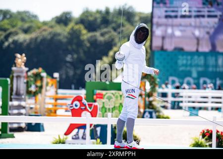 Versailles, France. 11 août 2024. Michelle Gulyas (HUN), Pentathlon moderne, individuelle féminine lors des Jeux Olympiques de Paris 2024 le 11 août 2024 au Château de Versailles à Versailles, France - photo Baptiste Autissier/Panoramic/DPPI Media Credit : DPPI Media/Alamy Live News Banque D'Images