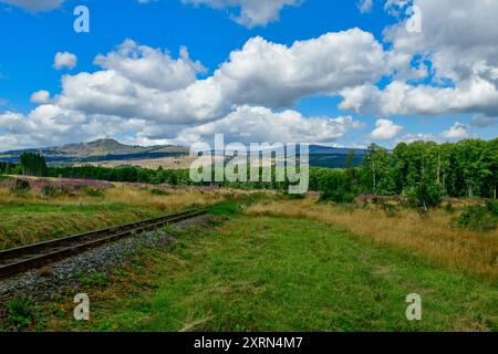 Harz Blick am11. Août 2024 auf den Wurmberg links und den Brocken rechts im Harz. Harz Sachsen-Anhalt Deutschland  JK10760 *** Harz Mountains vue le 11 août 2024 sur le Wurmberg à gauche et le Brocken à droite dans les montagnes Harz Harz Saxe Anhalt Allemagne JK10760 Banque D'Images