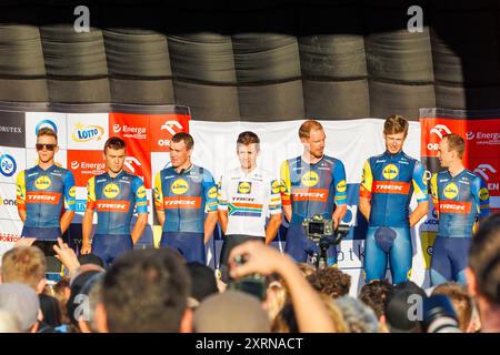 Wroclaw, Wroclaw, Pologne. 11 août 2024. À WrocÅ‚aw, la présentation officielle de l'équipe du Tour de Pologne UCI World a eu lieu. Cette équipe partira de WrocÅ‚aw lundi vers 12h00, débutant ainsi la première étape du Tour de Pologne UCI World race. Photo : présentation de l'équipe Lidl. (Crédit image : © Krzysztof Zatycki/ZUMA Press Wire) USAGE ÉDITORIAL SEULEMENT! Non destiné à UN USAGE commercial ! Banque D'Images