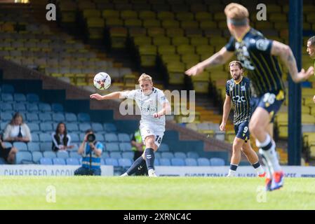 Southend Utd contre York City en 2024-25 Vanarama National League au Roots Hall. Premier jeu sous la nouvelle propriété de COSU. Dan Batty de York Banque D'Images