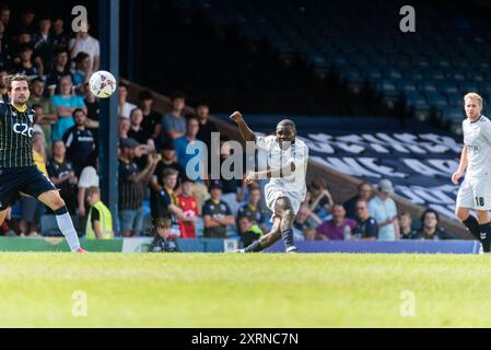 Southend Utd contre York City en 2024-25 Vanarama National League au Roots Hall. Premier jeu sous la nouvelle propriété de COSU. Joe Felix de York Banque D'Images