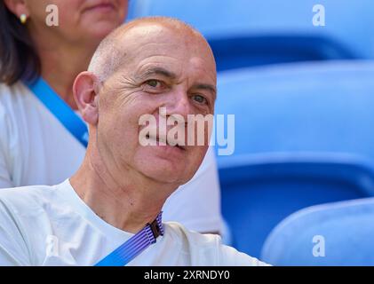 Lyon, France. 09 août 2024. Bernd Neuendorf, président de la DFB Association allemande de football, lors du match féminin pour la médaille de bronze olympique ALLEMAGNE - ESPAGNE 1-0 au stade de Lyon à Lyon le 9 août 2024 à Lyon, France. Saison 2024/2025 photographe : ddp images/STAR-images crédit : ddp Media GmbH/Alamy Live News Banque D'Images