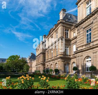 Les jardins du Sénat, Paris, France Banque D'Images